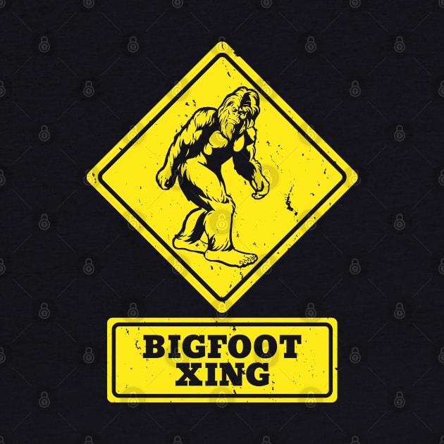 Bigfoot Xing Road Sign by Wasabi Snake